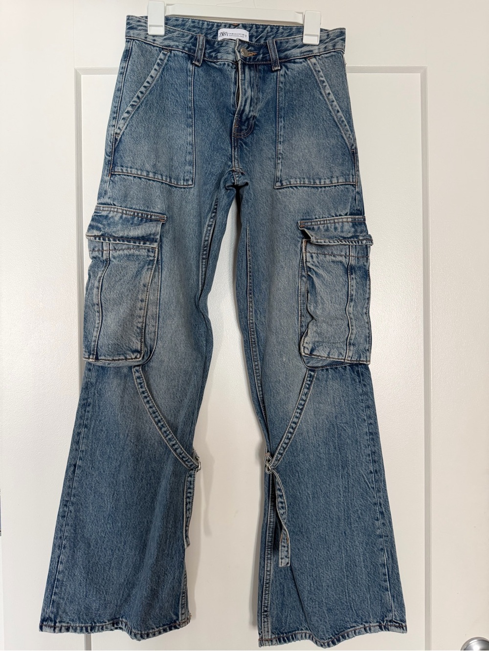 Zara Light Blue Denim High-Rise Jeans